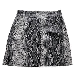 French Connection : NEW Snake Print Textured Faux Leather Mini Skirt : Size 0